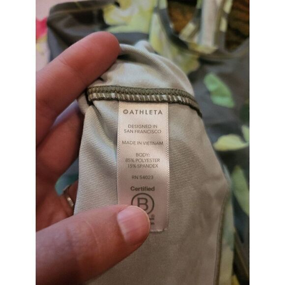 Athleta Tanktops Women's XS Racerback Athletic Running Floral Print - Picture 3 of 3
